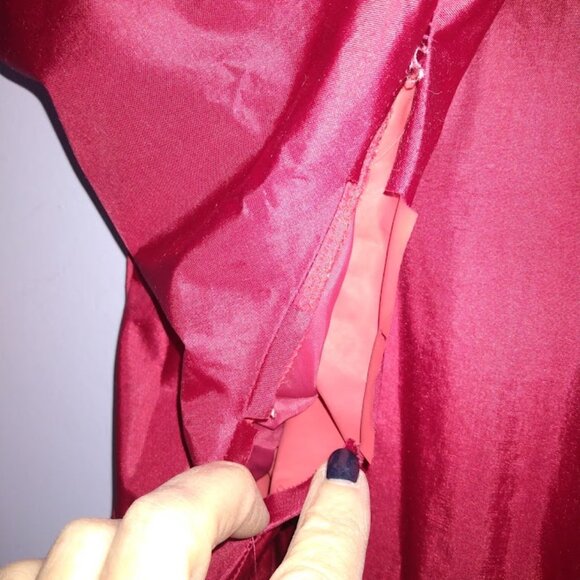 FLEET STREET Vintage Long Trench Raincoat Women's Cranberry/Red Size 18 *FLAWS* - Picture 16 of 16